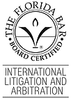 Logotipo de Litigios y Arbitraje Internacionales Certificado por el Colegio de Abogados de Florida